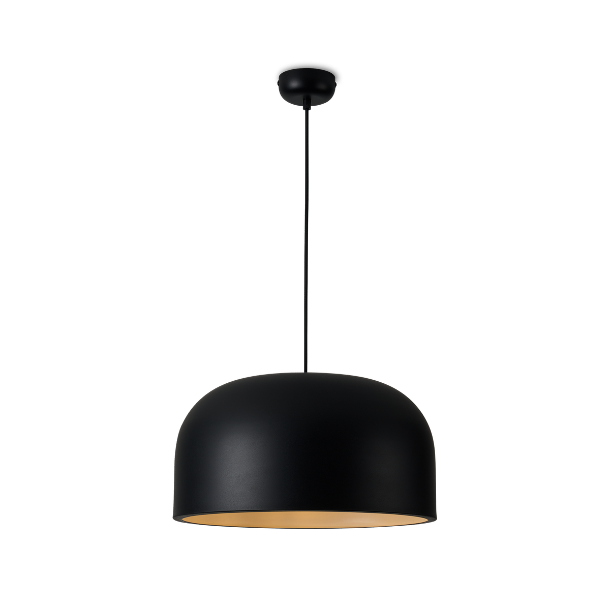 Oslo Black Large Rustic Dome Pendant