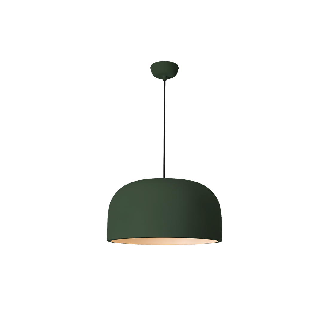 Oslo Sage Green Small Rustic Dome Pendant