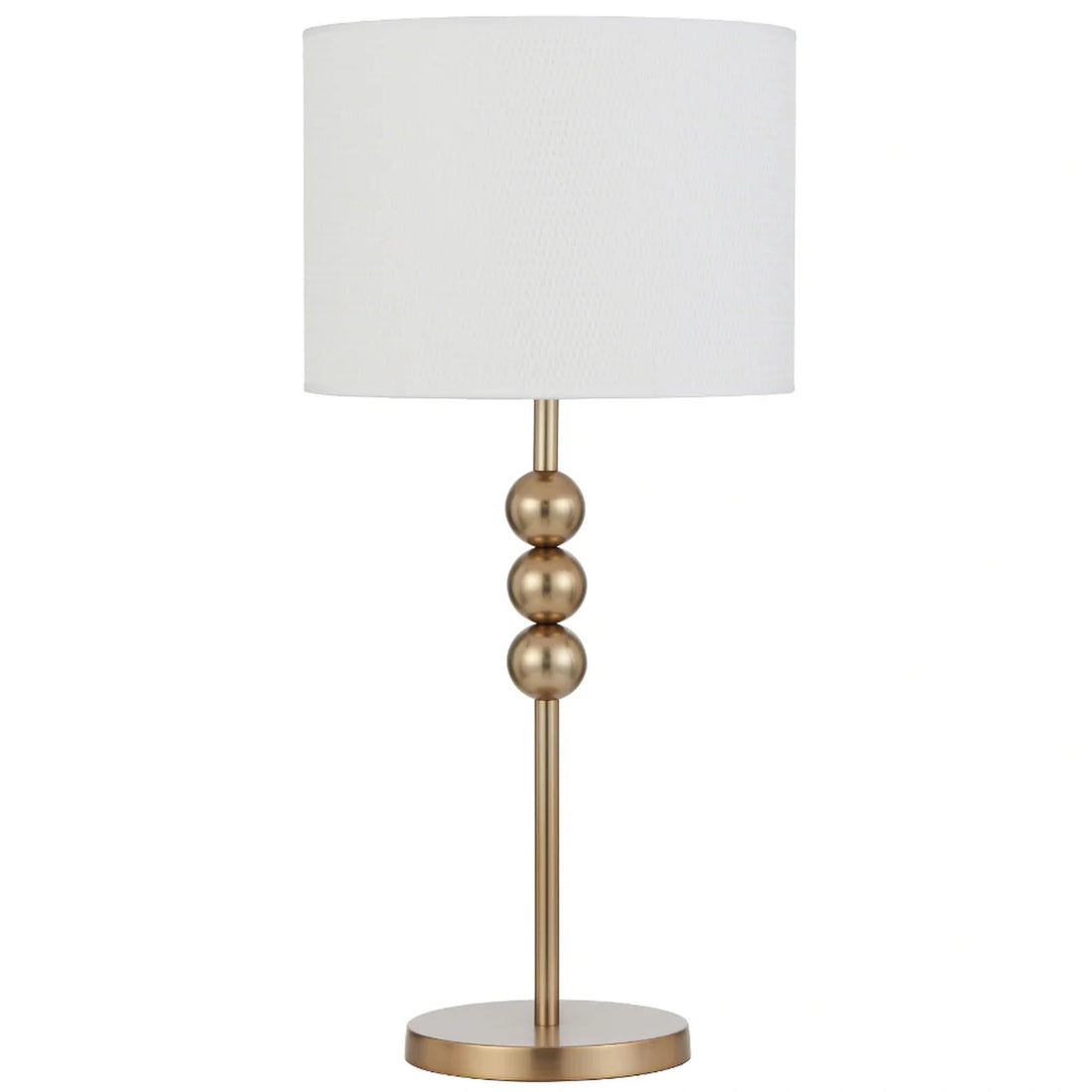 Poetix Gold Metal and Fabric Shade Contemporary Table Lamp