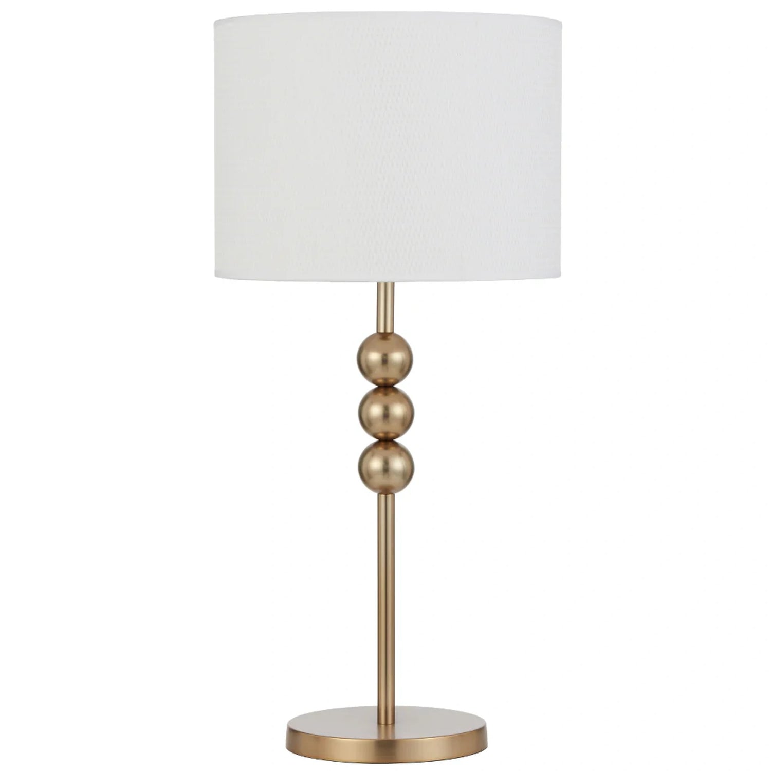 Poetix Gold Metal and Fabric Shade Contemporary Table Lamp
