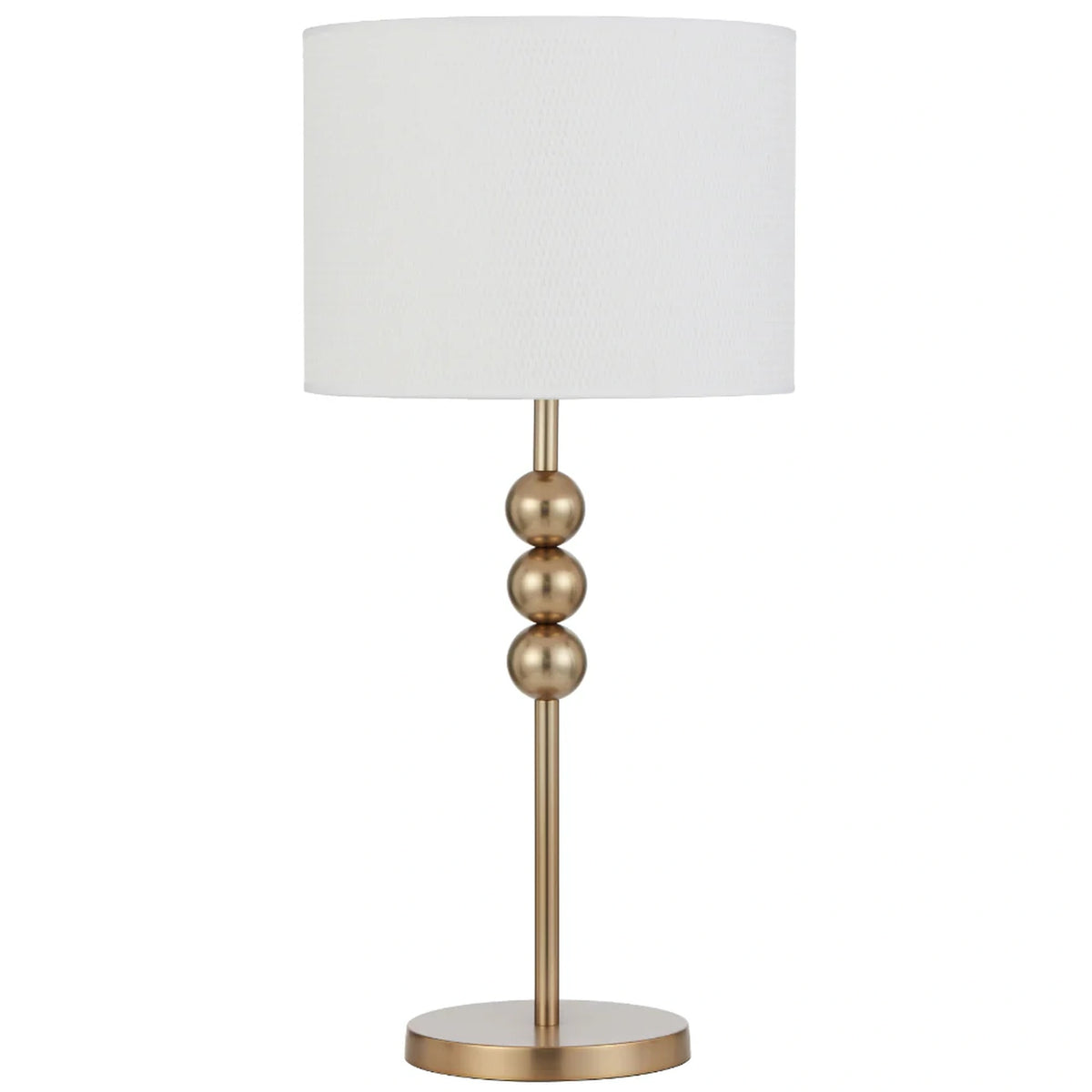 Poetix Gold Metal and Fabric Shade Contemporary Table Lamp