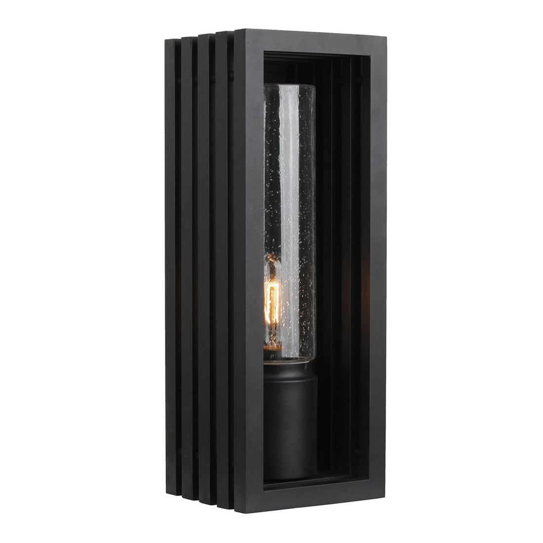 Portico Small Square Matt Black Coach Exterior Light