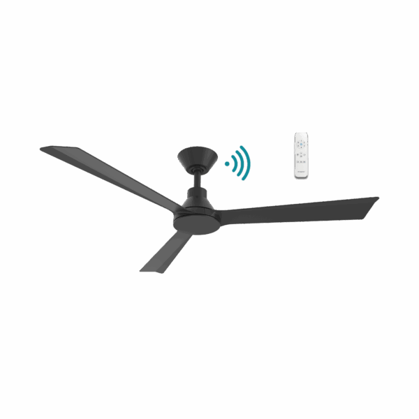 Riviera 52"/1320mm 3 Blade Black DC Motor Smart App Control Ceiling Fan