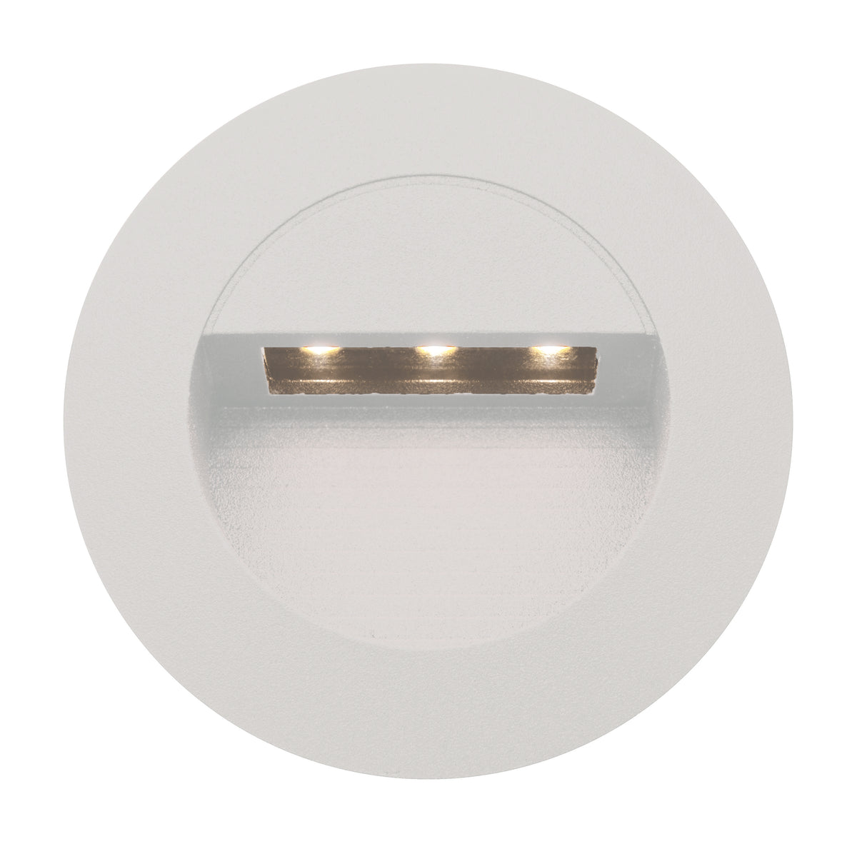 Rye White Round Outdoor Warm White LED Step Light