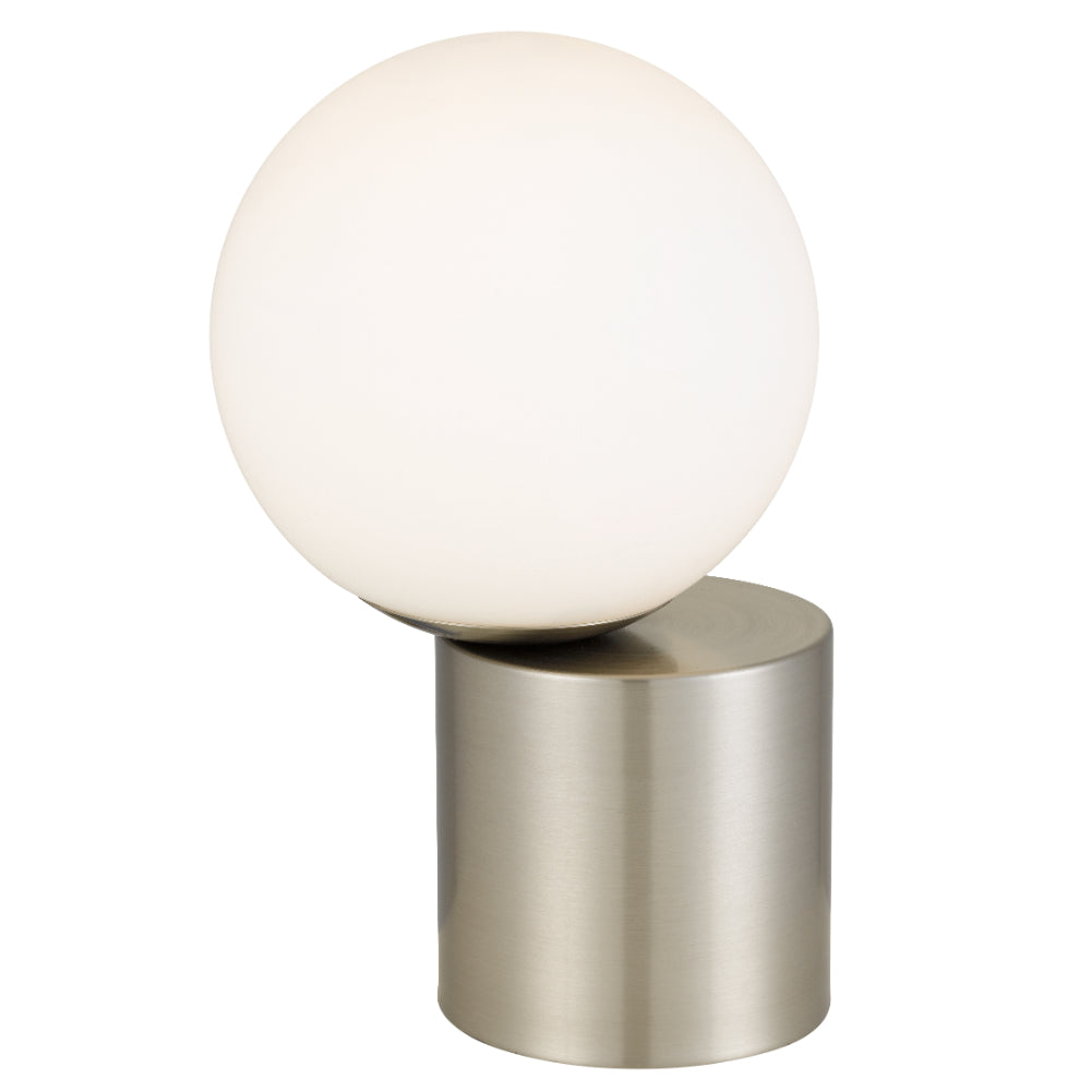 Setra Nickel with Opal Matt Contemporary Touch Table Lamp
