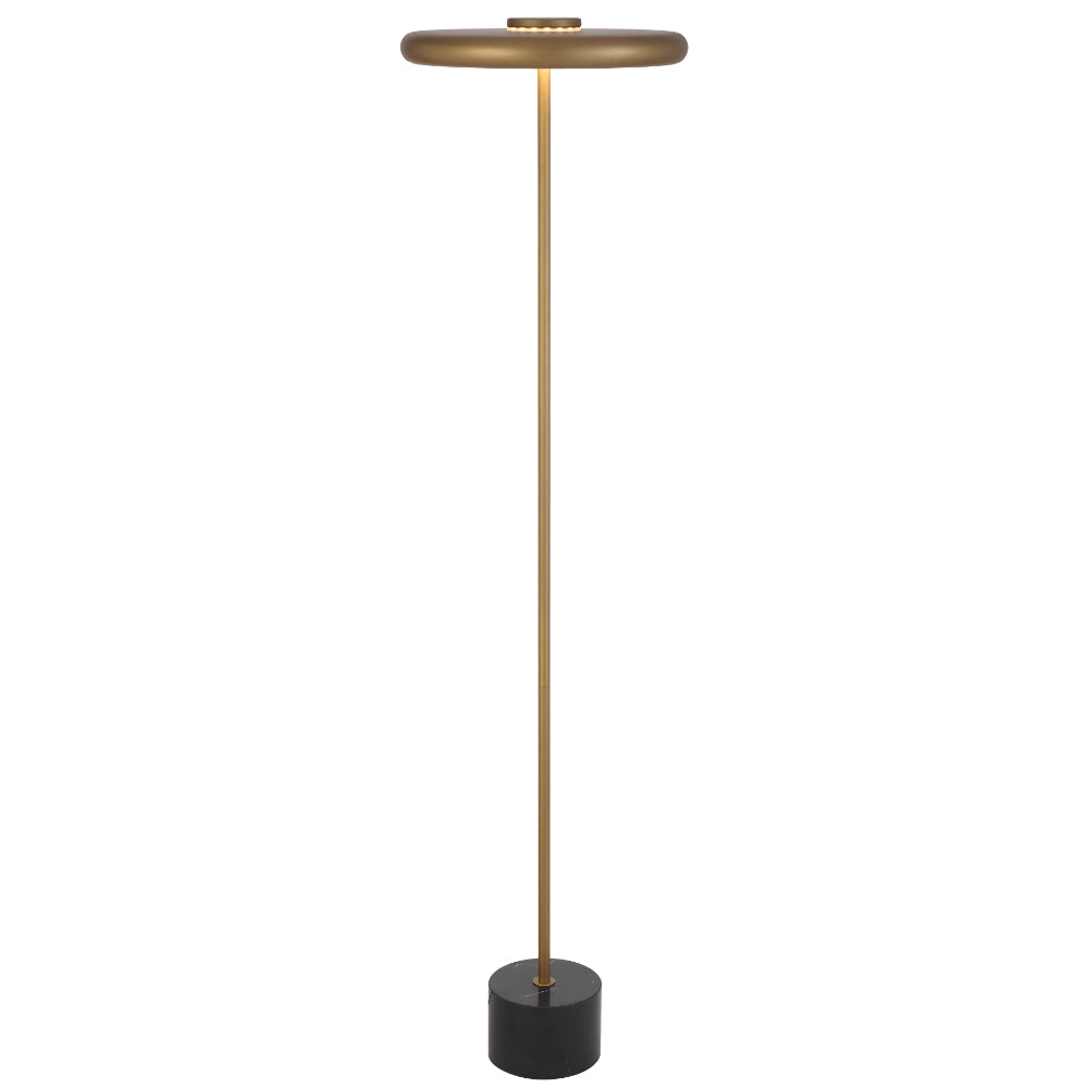 Sisby Antique Brass LED Floor Lamp