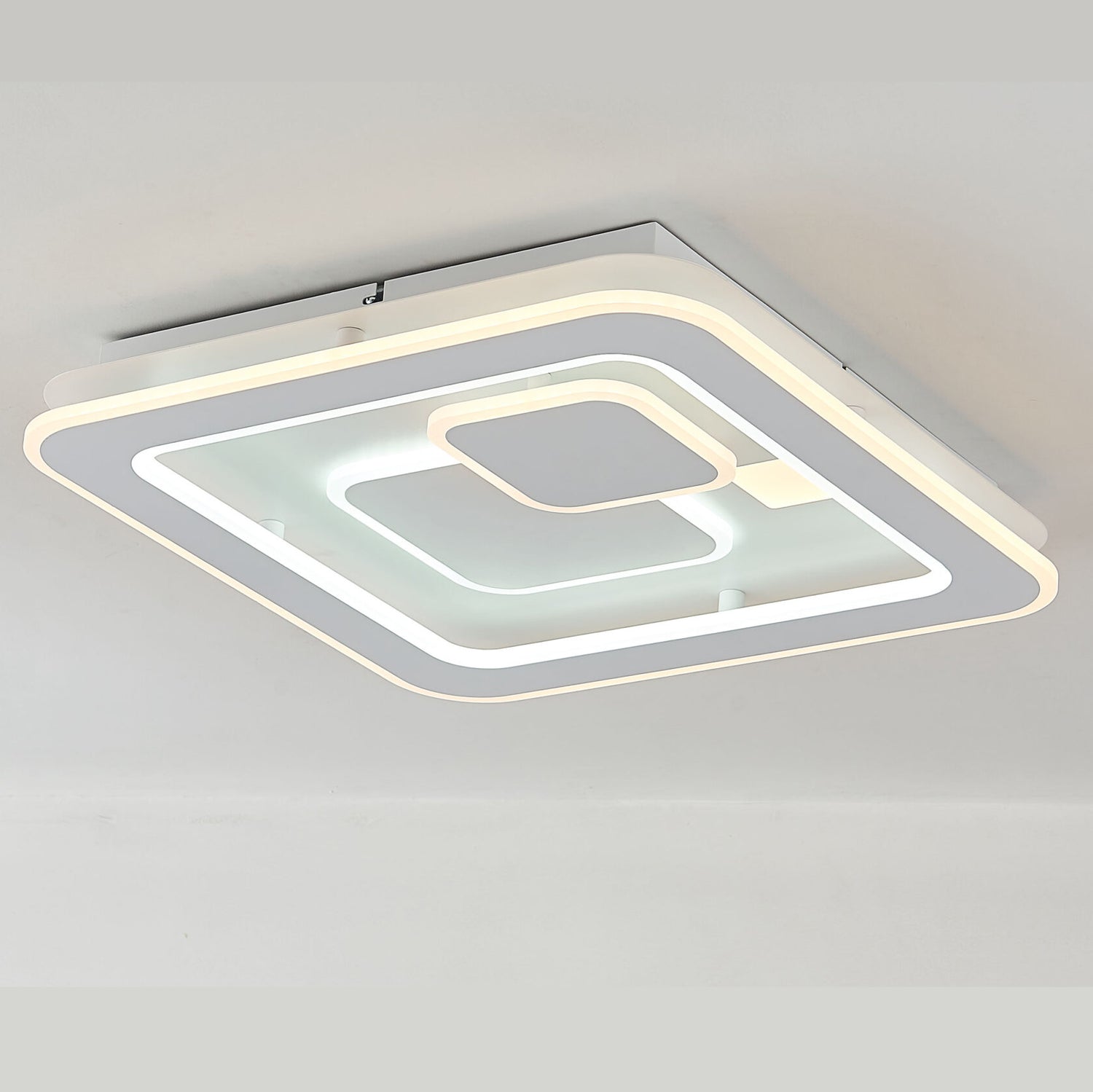 Santorini Square Large LED Dual Zone Tri-Colour 75w Oyster