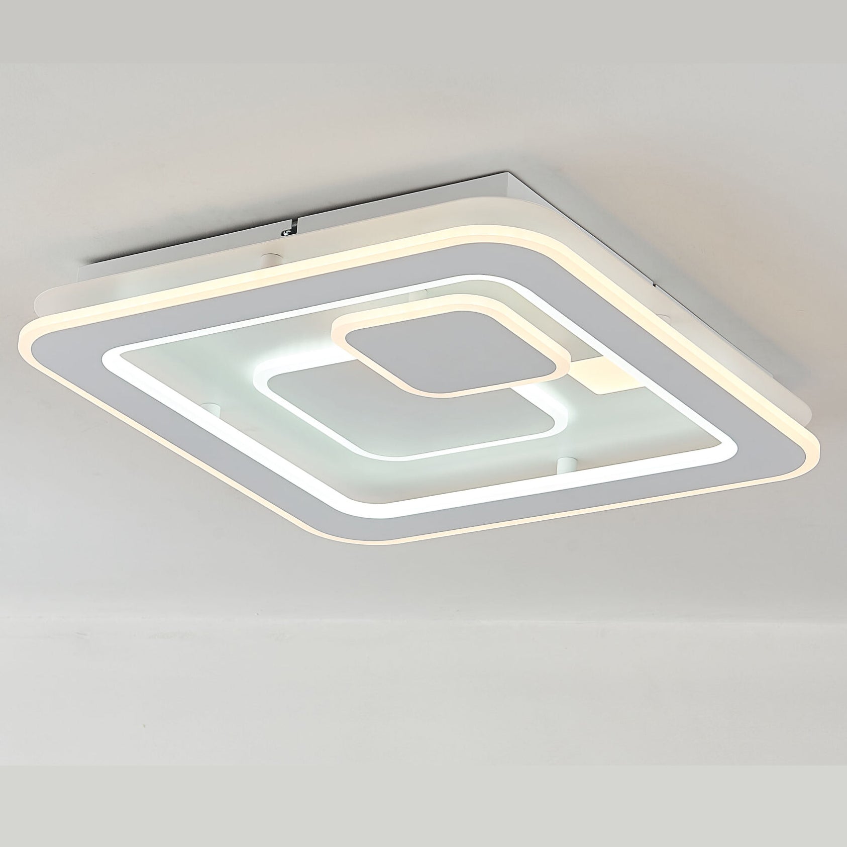 Santorini Square Small LED Dual Zone Tri-Colour 60w Oyster