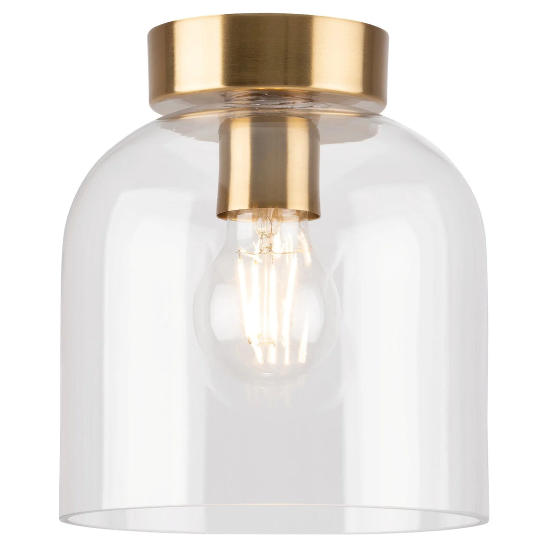 Thompson Brushed Brass And Clear Glass DIY Batten Fix