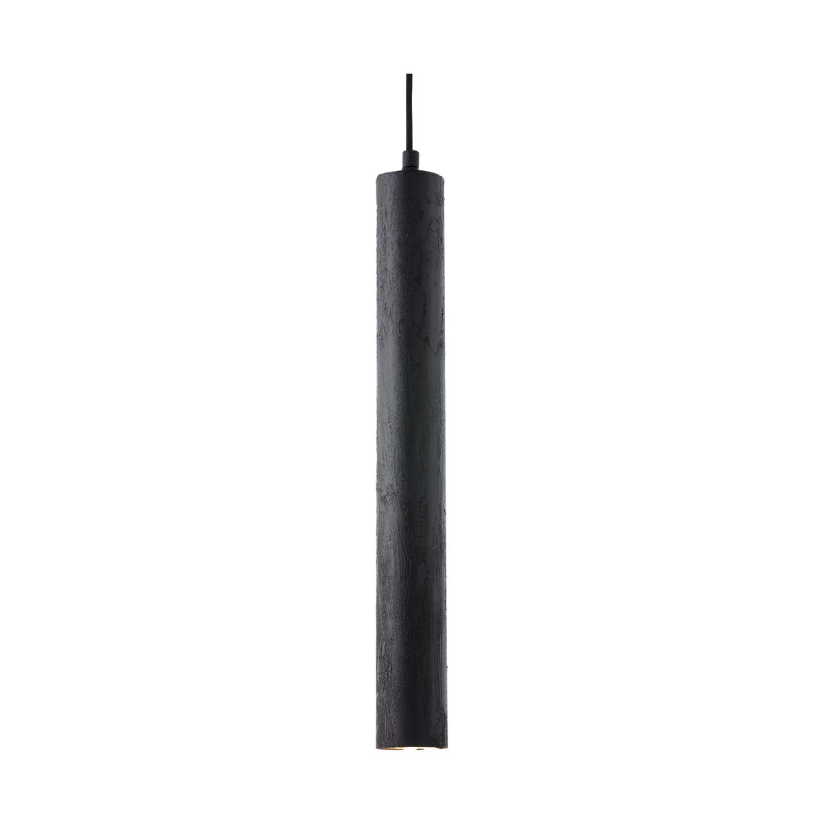 Toress Small Charred Black Finish Single Cylindrical Pendant
