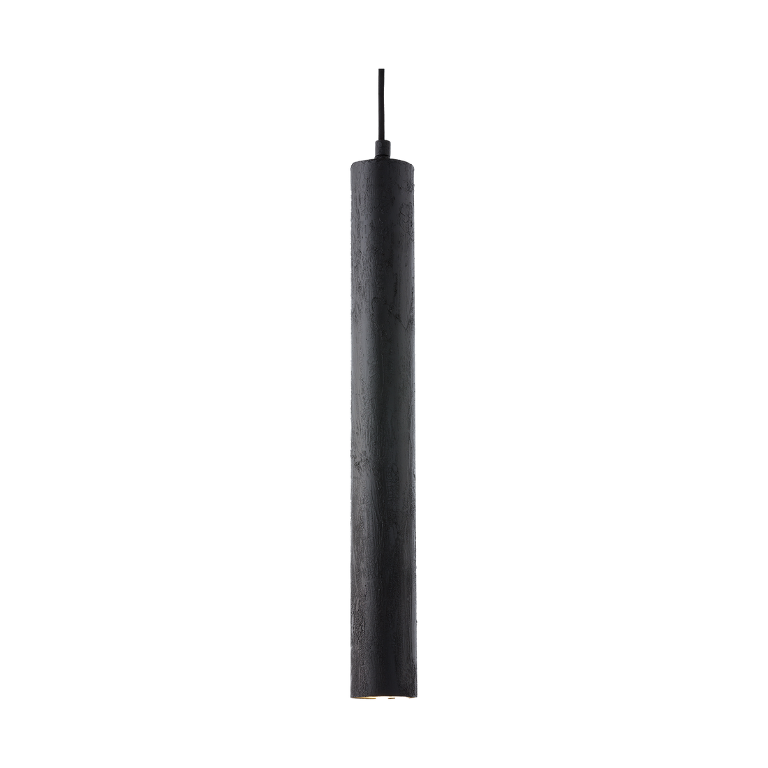 Toress Large Charred Black Finish Single Cylindrical Pendant