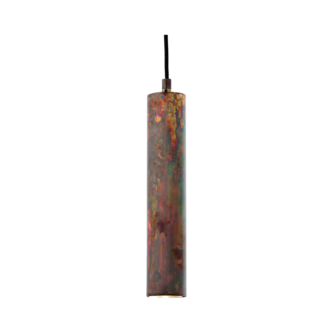 Toress Small Acid Copper Wash Finish Single Cylindrical Pendant