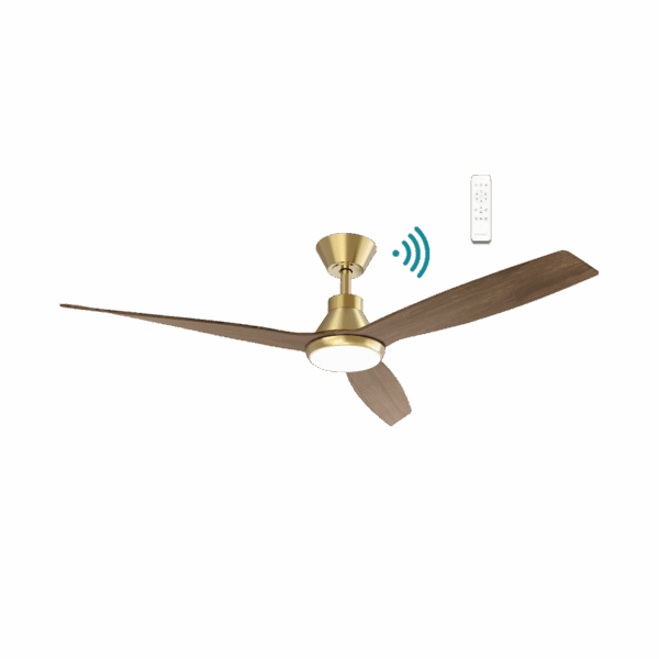 Triumph 52"/1320mm 3 Blade Antique Bronze and Walnut with LED Light DC Motor Smart App Control Ceiling Fan
