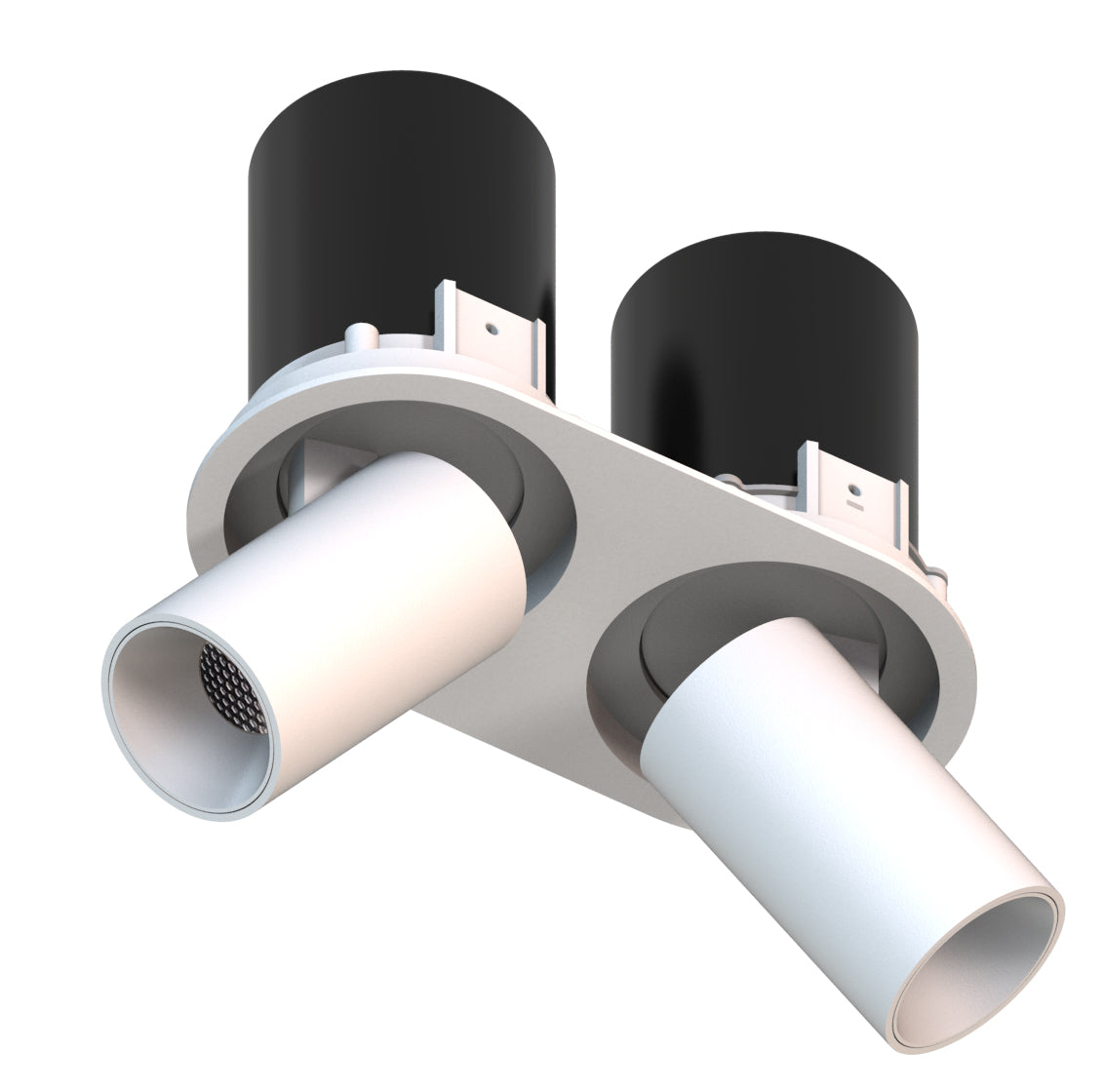 Telescope Duo White Adjustable 2x12w Recessed Downlight and Spotlight