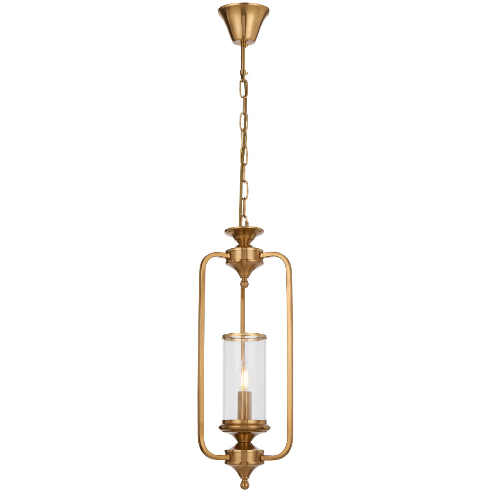 Velden 1 Light Copper Traditional Industrial Glass Pendant