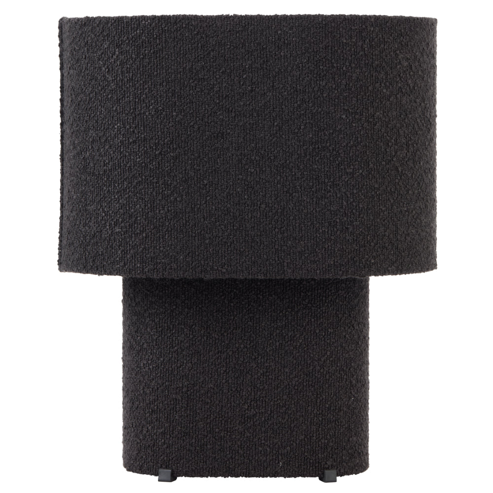 Verso Black Fabric Textured Modern Table Lamp