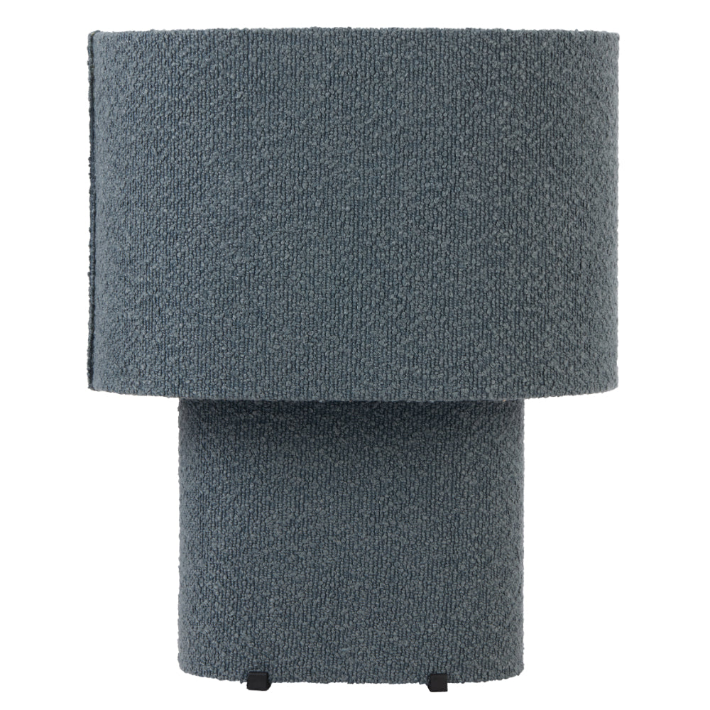 Verso Blue Fabric Textured Modern Table Lamp