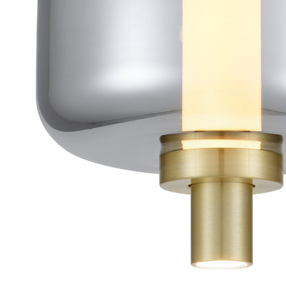 Volen 4 Light Bar Black with Smoke Contemporary Pendant
