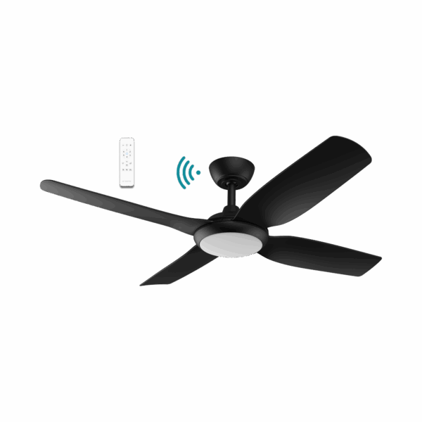 Viper 48"/1220mm 4 Blade Black with LED Light DC Motor Smart App Control Ceiling Fan