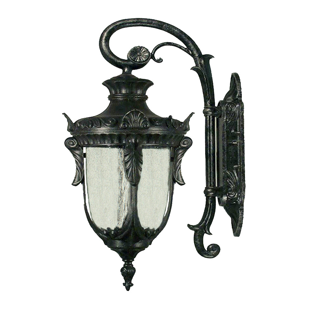 Wellington Large Ornate Wall Exterior Coach Light Antique Black