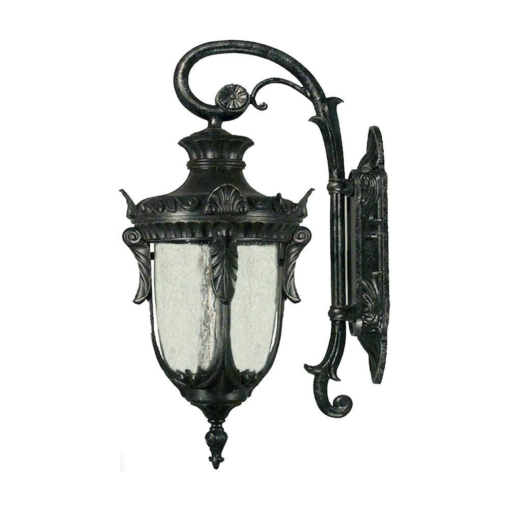 Wellington Medium Ornate Wall Exterior Coach Light Antique Black