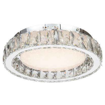 Zayla 34 Chrome Tri-Colour Acrylic and Glass Crystal-Look Modern Close to Ceiling