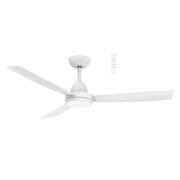 Zorro 48"/1220mm 3 Blade White with LED Light DC Motor ABS Blades Ceiling Fan