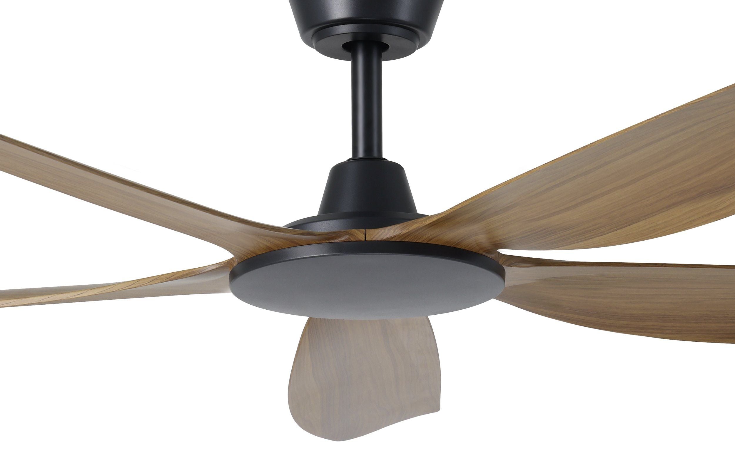 Miami 60"/1520mm 5 Blade Black and Teak DC Motor ABS Ceiling Fan