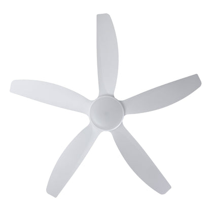 Miami 52"/1320mm 5 Blade White with LED DC Motor ABS Ceiling Fan