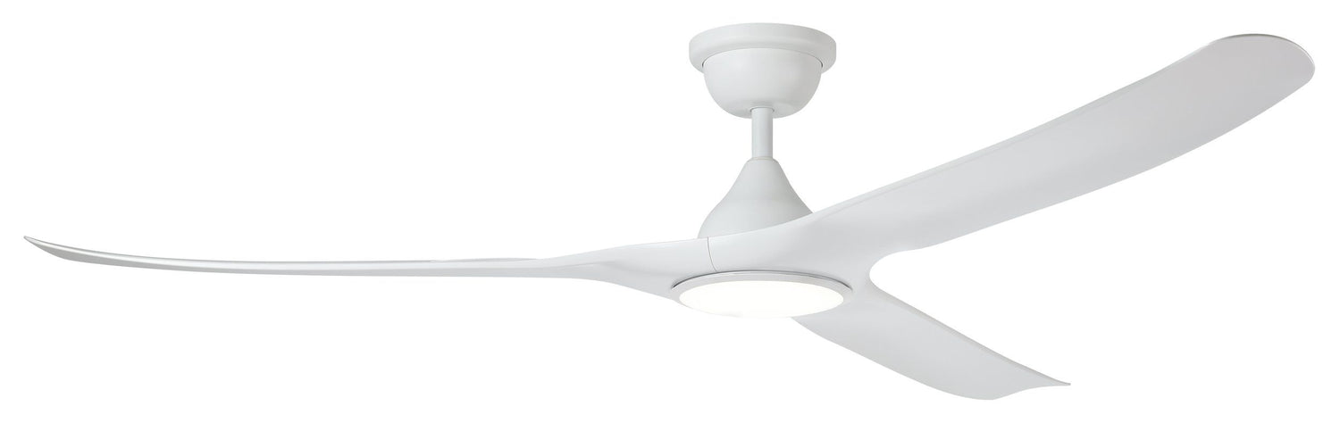 Tahiti 72"/1830mm 3 Blade White with LED Light DC Motor ABS Ceiling Fan