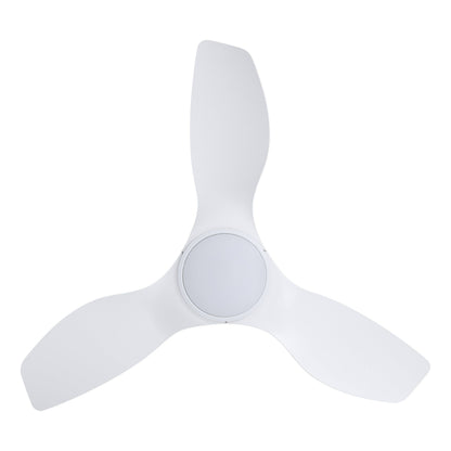 Surf 40"/1020mm 3 Blade White with LED Light DC Motor ABS Ceiling Fan