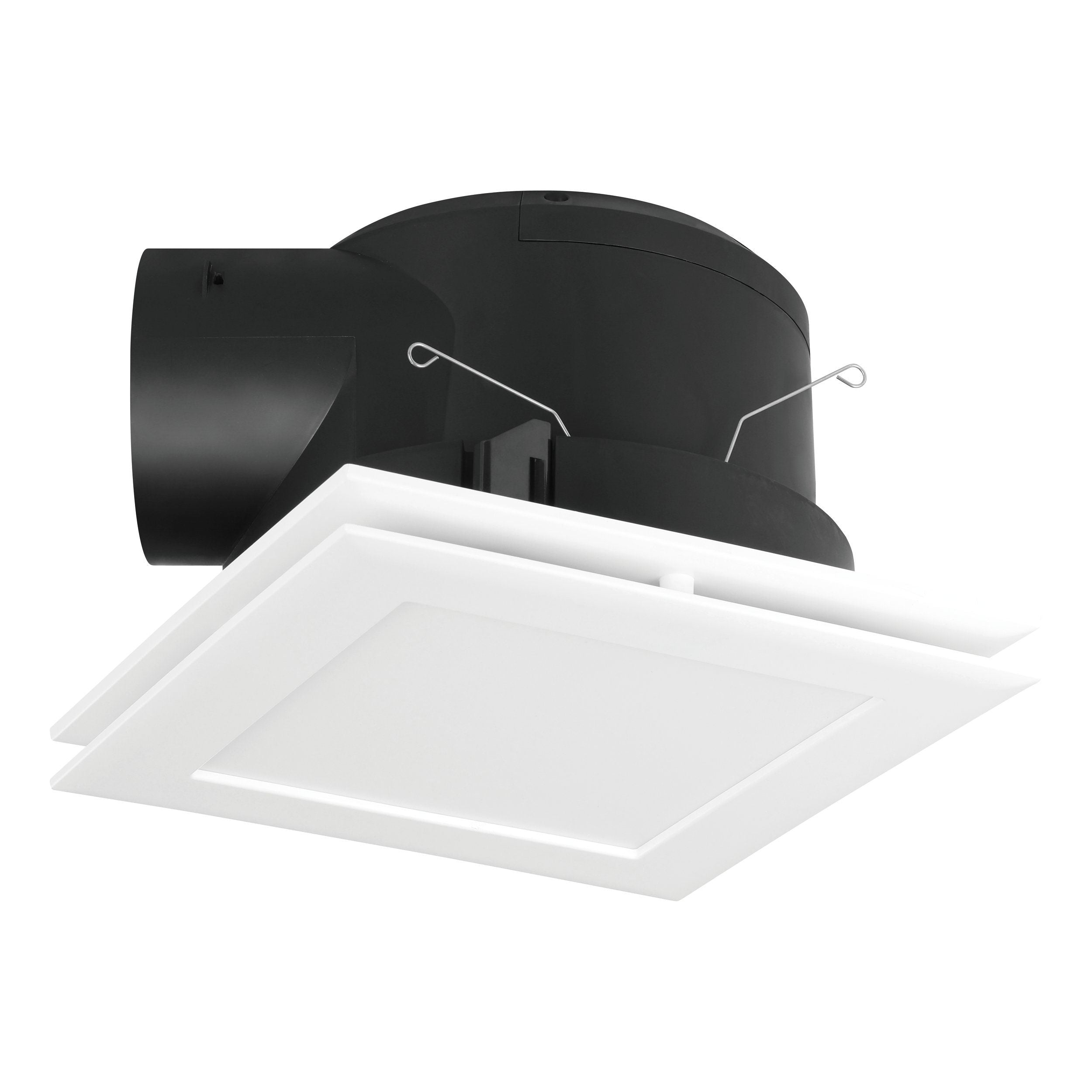 Samba White Square Tri-Colour LED Bathroom Exhaust Fan