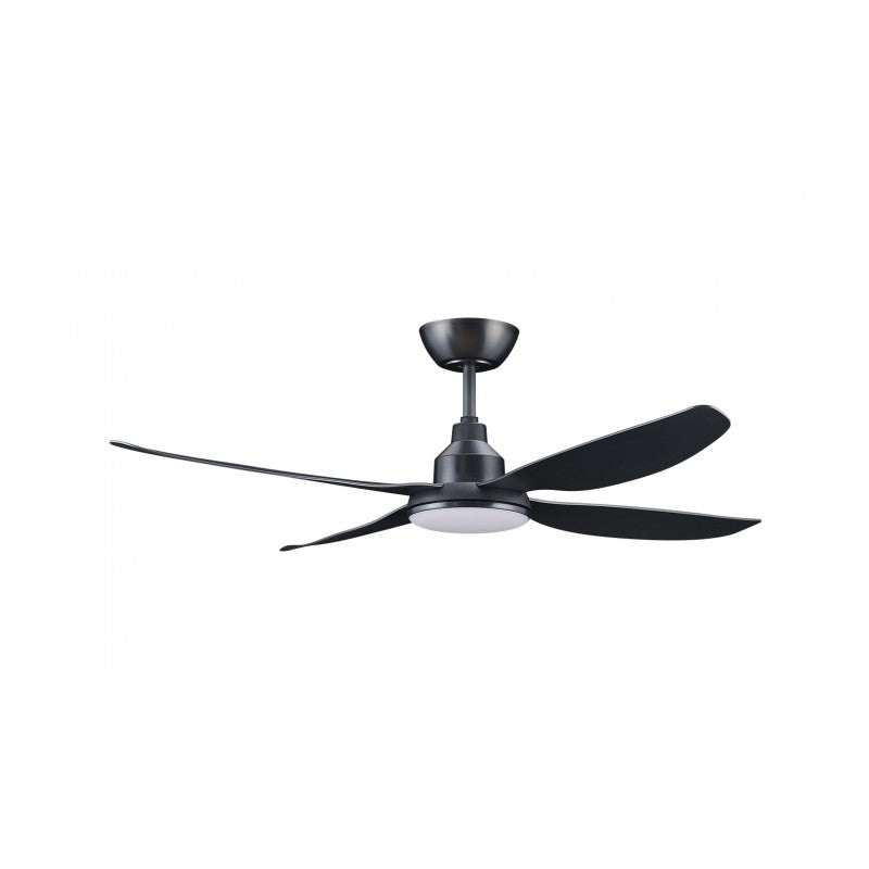 Alaska 52"/1300mm 4 Blade Black with LED Light DC Motor Glass Fibre Composite Ceiling Fan