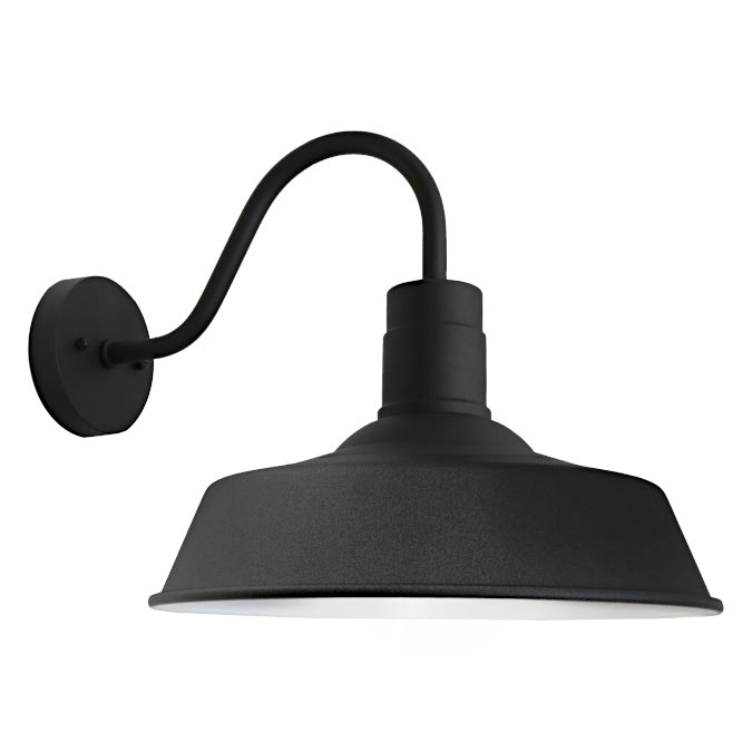 Arizona Large Black Industrial Coach Outdoor Wall Light