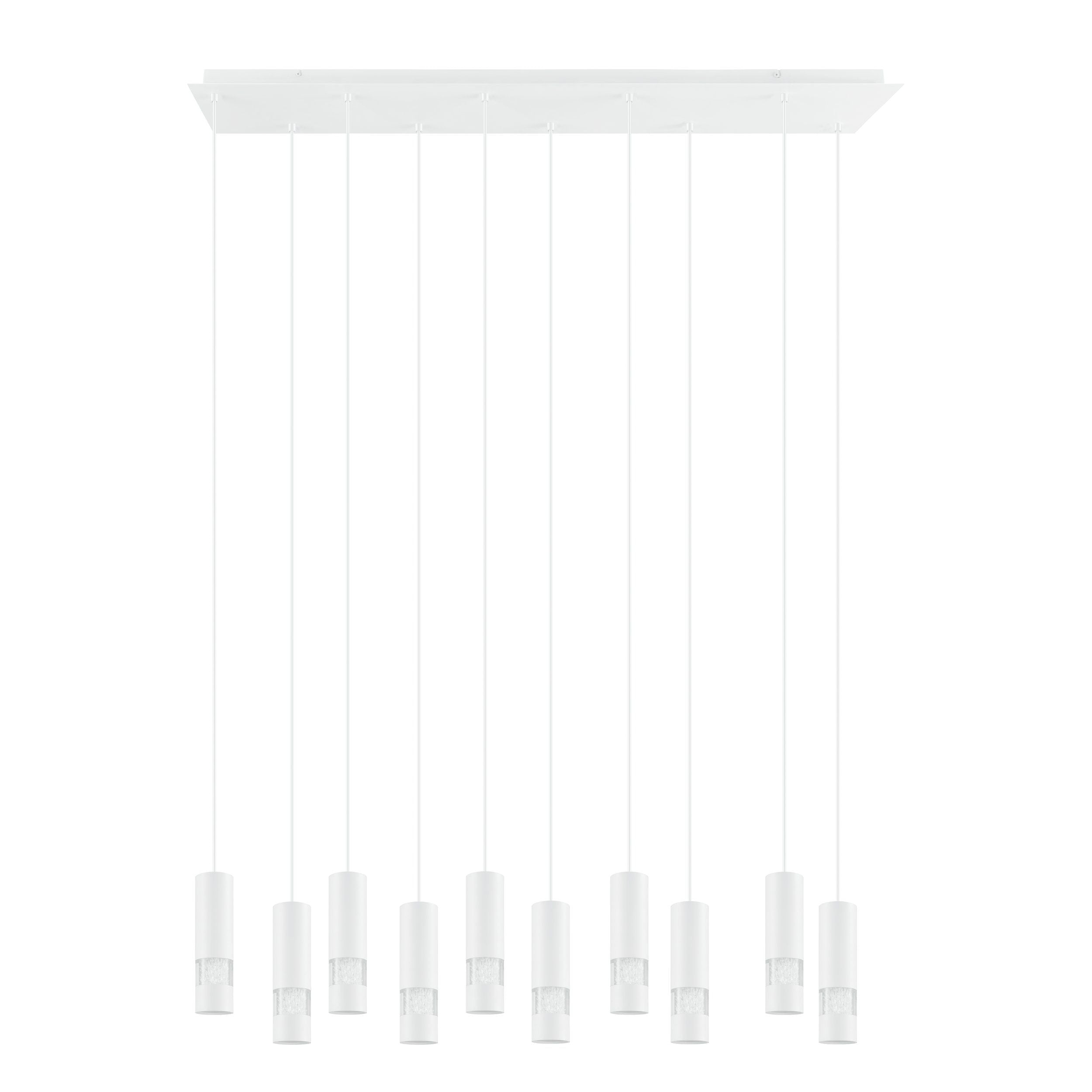 Bernabeta 10 Light Bar White and Clear Modern Pendant