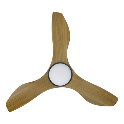 Surf 40"/1020mm 3 Blade Black and Teak with LED Light DC Motor ABS Ceiling Fan