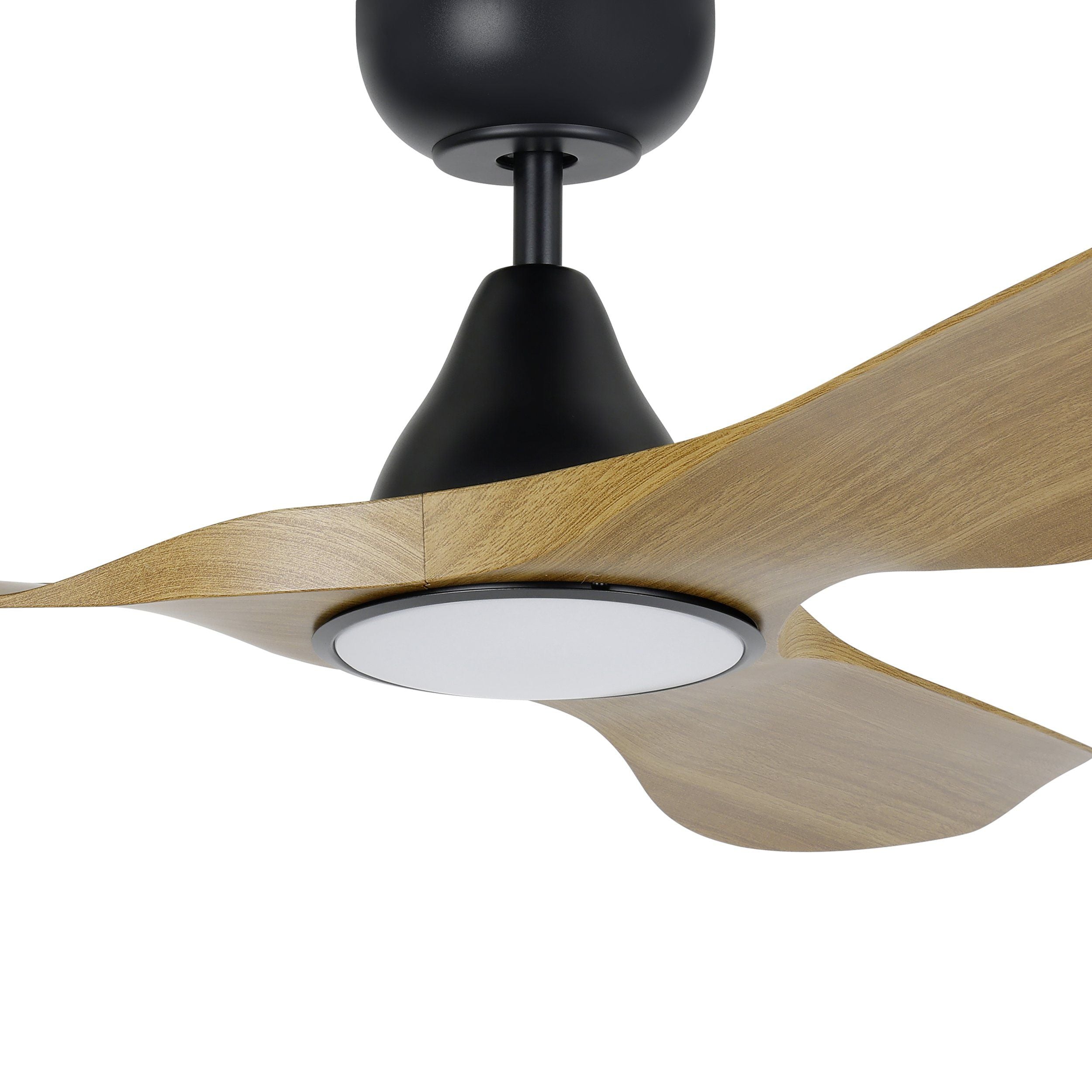 Surf 40"/1020mm 3 Blade Black and Teak with LED Light DC Motor ABS Ceiling Fan