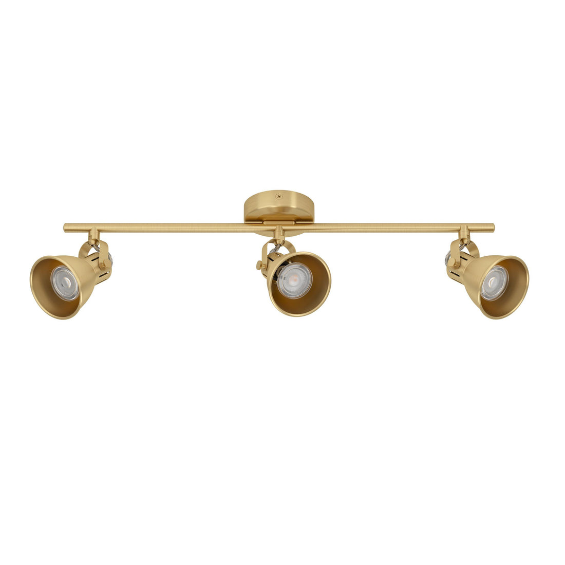 Seras Brushed Brass 3 Light Modern Industrial GU10 Spotlight