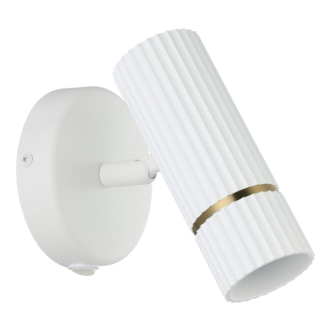 Caminia White and Brass Modern Wall Light