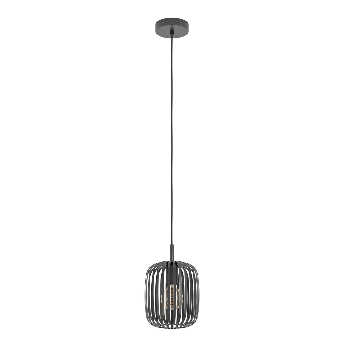 Romazzina Black Small Striped Metal Modern Pendant
