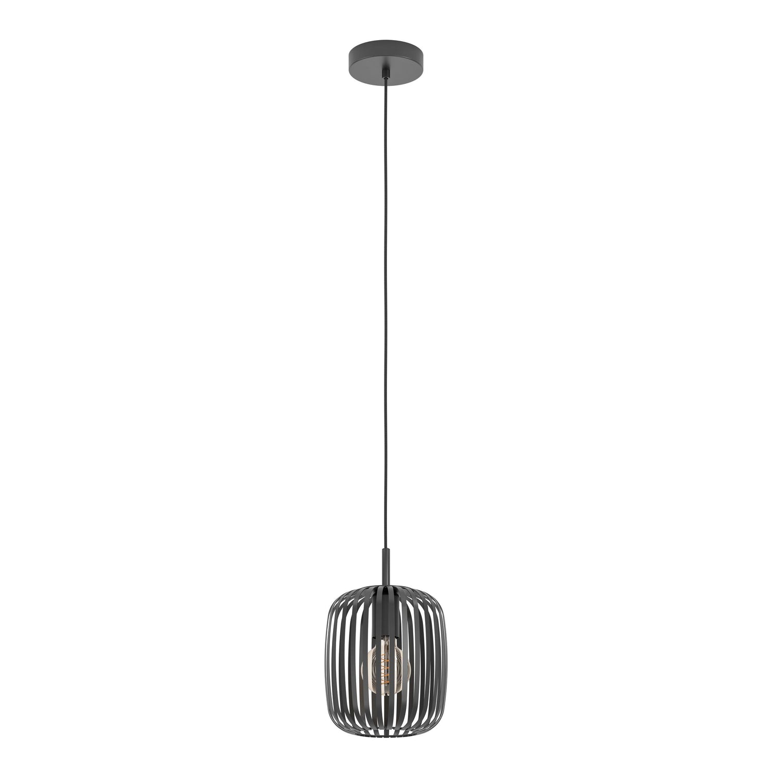 Romazzina Black Small Striped Metal Modern Pendant