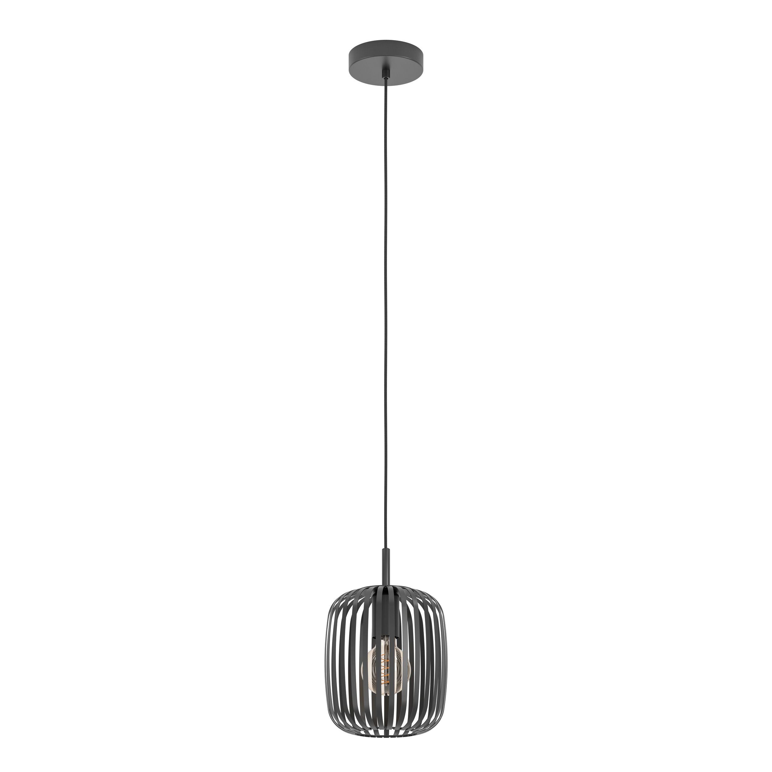Romazzina Black Small Striped Metal Modern Pendant