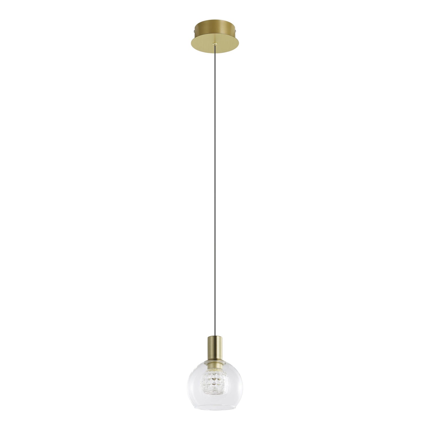 Terque 1 Light Matt Brass LED Modern Pendant