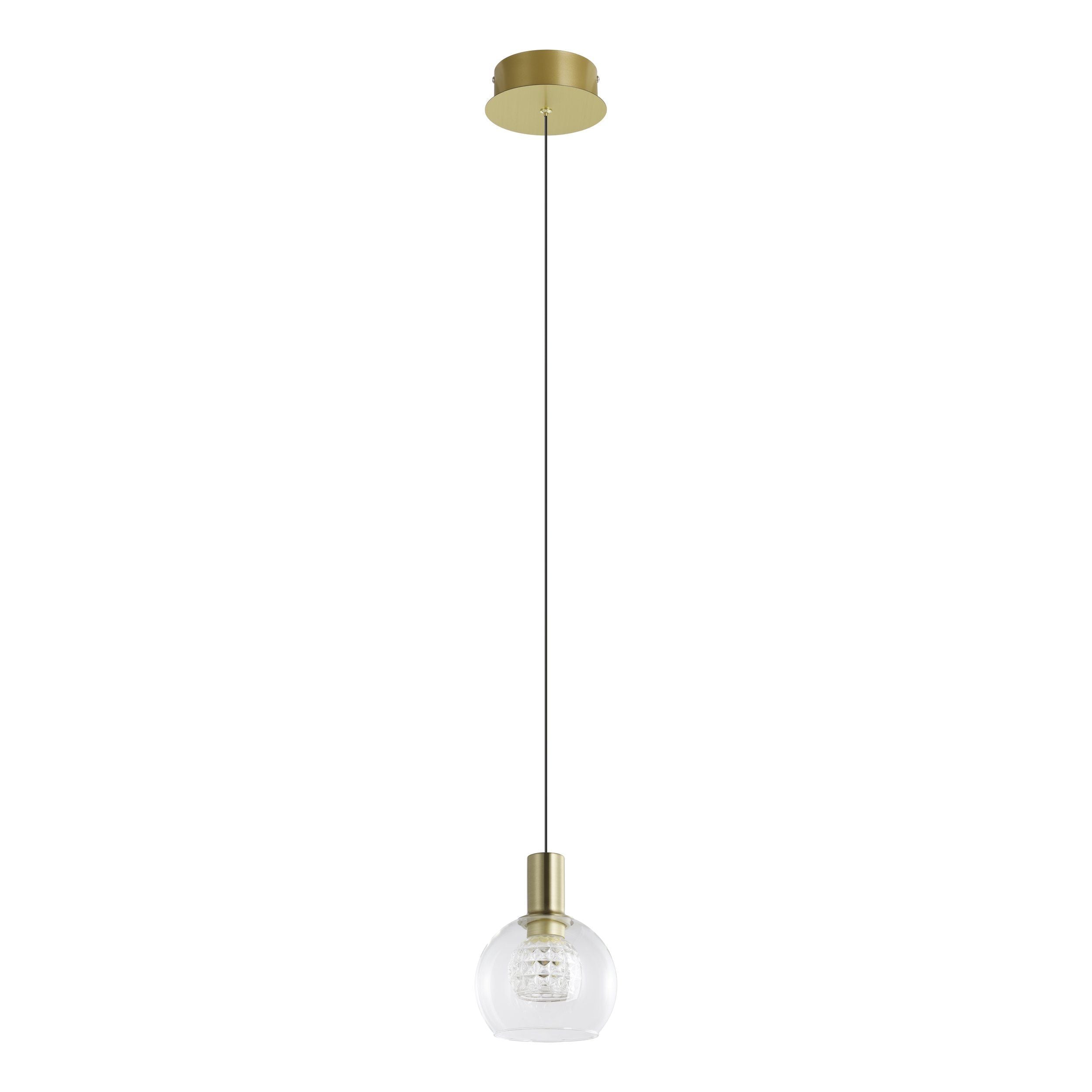 Terque 1 Light Matt Brass LED Modern Pendant