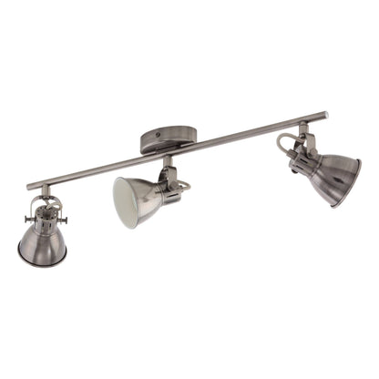 Seras Antique Bronze 3 Light Modern Industrial GU10 Spotlight