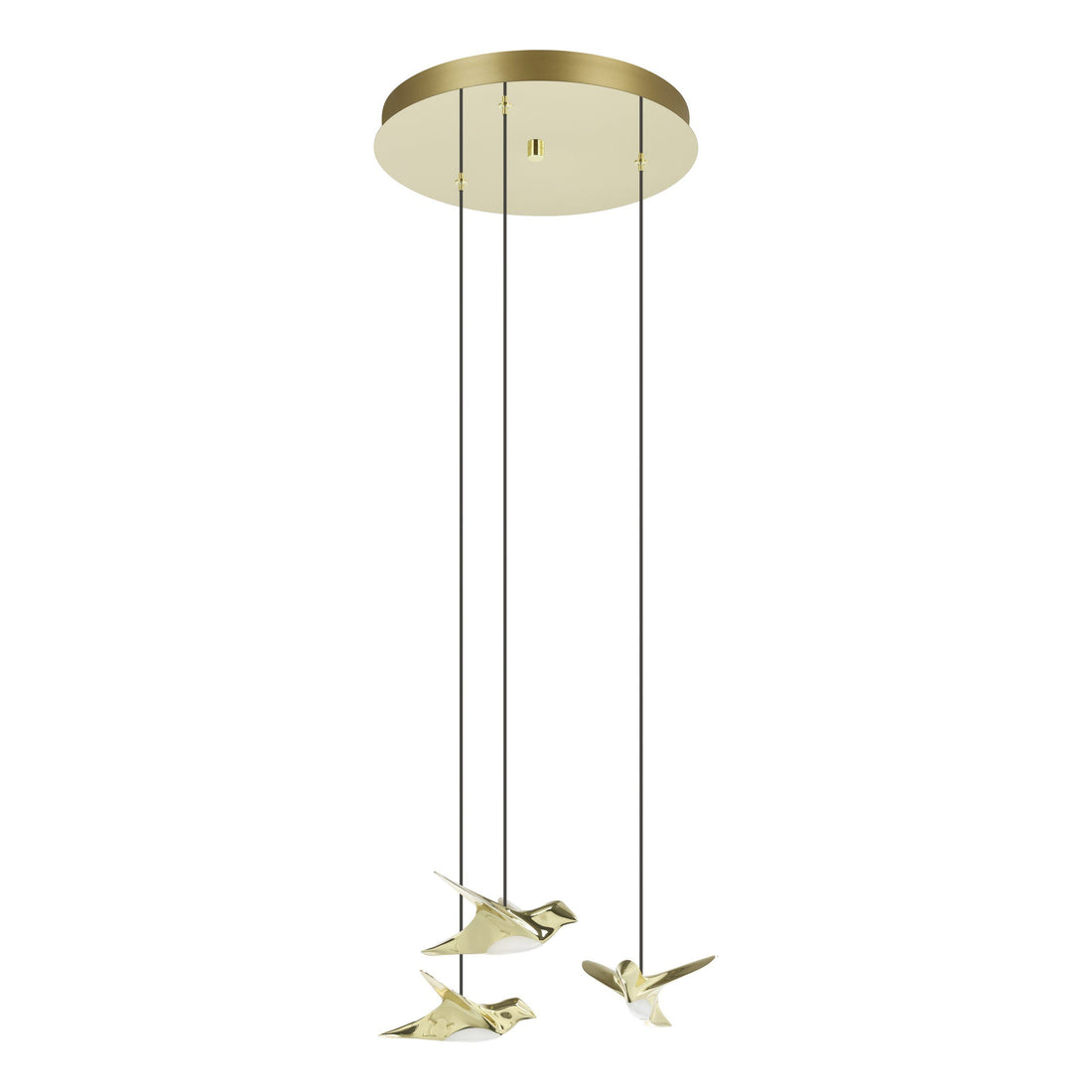 Paratebueno 3 Light Brass Bird Contemporary Feature Pendant