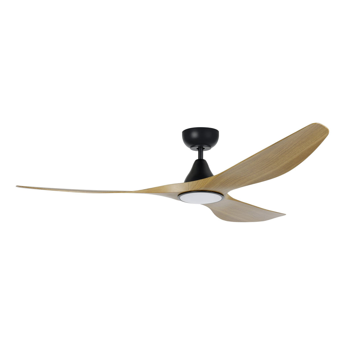 Surf 72"/1829mm 3 Blade Teak and Black with LED DC Motor ABS Ceiling Fan