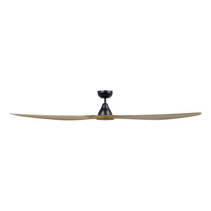 Surf 72"/1829mm 3 Blade Teak and Black with LED DC Motor ABS Ceiling Fan