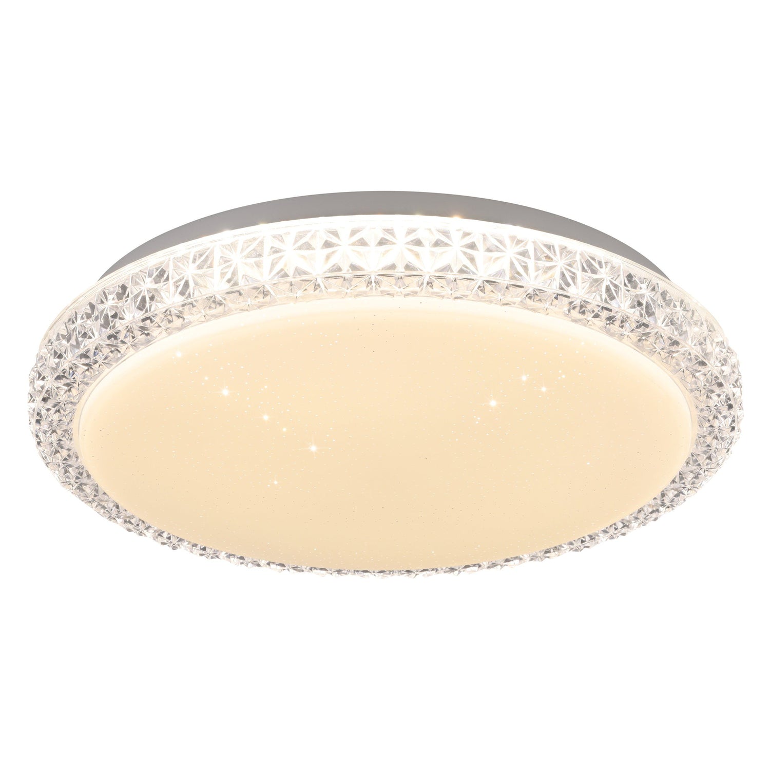 Delilah 18w Crystal-Look LED Tri-Colour Oyster