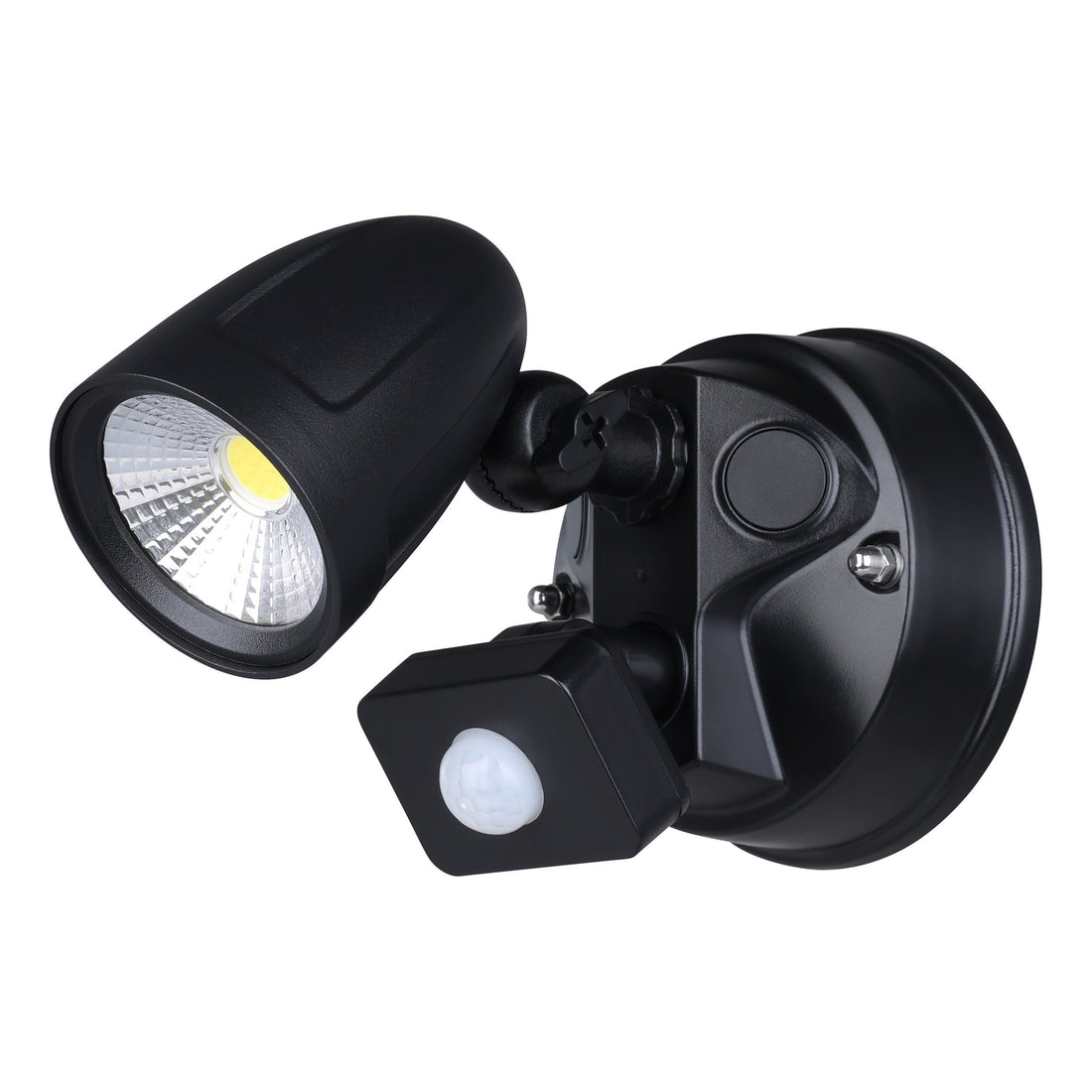 Chopper-2 1 Light Black with Sensor Aluminium Exterior Security Spot Light